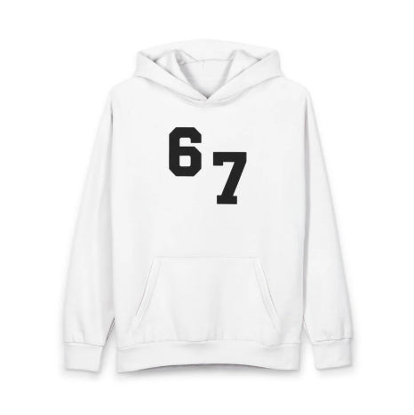 Men’s Casual Hoodie – Number 67 Print Pullover Streetwear Sweatshirt