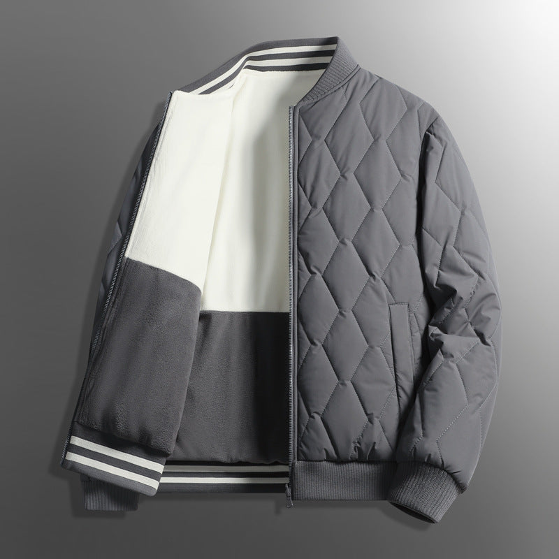 Men’s Reversible Quilted Jacket – Lightweight Casual Winter Streetwear Coat