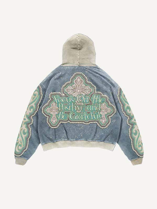 Men’s Vintage Graphic Hoodie – Cropped Streetwear Hooded Sweatshirt