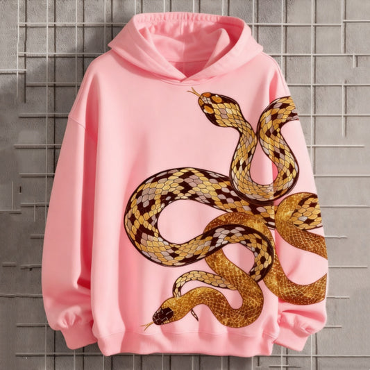 Men’s Printed Long Sleeve Hoodie – Casual Pullover Sweatshirt