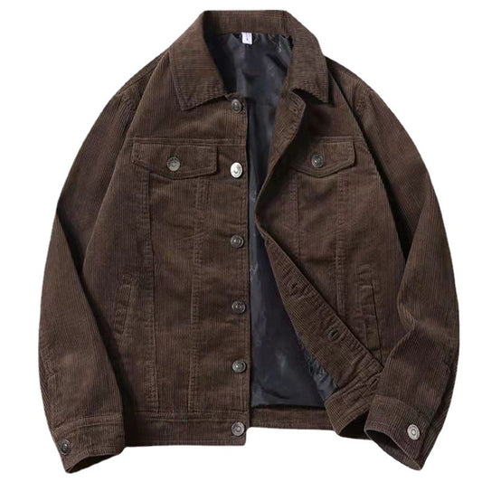 Men’s Corduroy Jacket – Casual Button-Up Vintage Fall Winter Coat